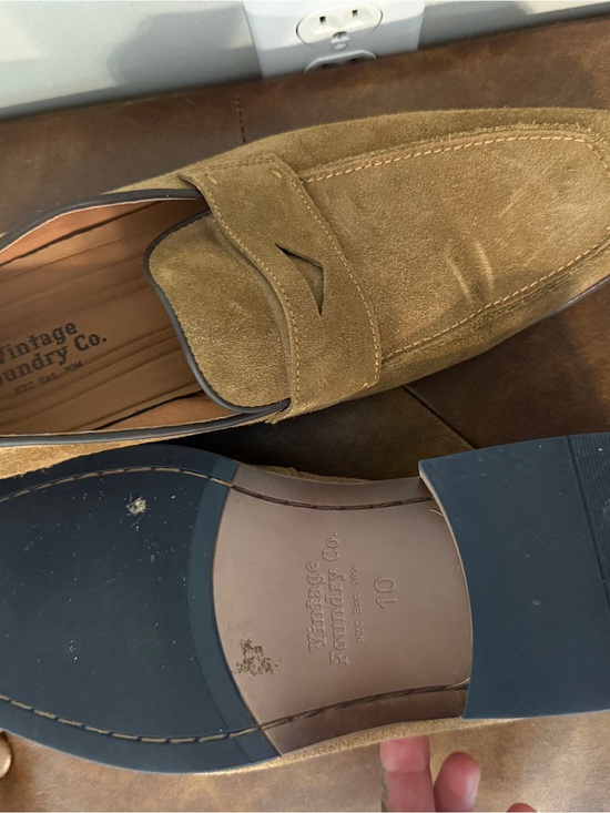 Vintage Foundry Other - Vintage Foundry Co. Suede Penny Loafers - Tan